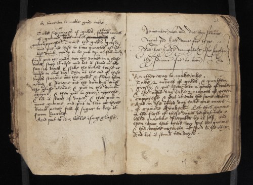 Commonplace book, probably late 16th or 17th century, Osborn b234, f. 22v-23r, Beinecke Rare Book & Manuscript Library